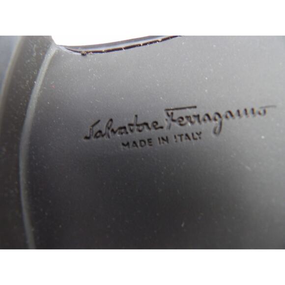NIB FERRAGAMO DUPONT OFF WHITE LEATHER LOGO PENNY LOAFERS 9.5 EE ITALY main image 10